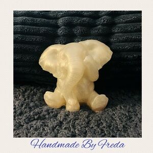 Handmade By Freda Cream Elephant Figurine